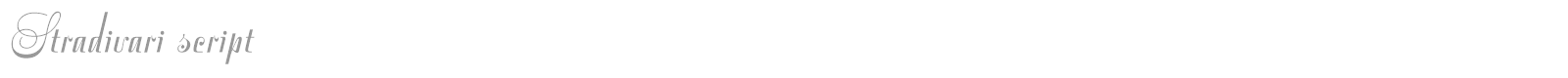 Stradivari script font preview